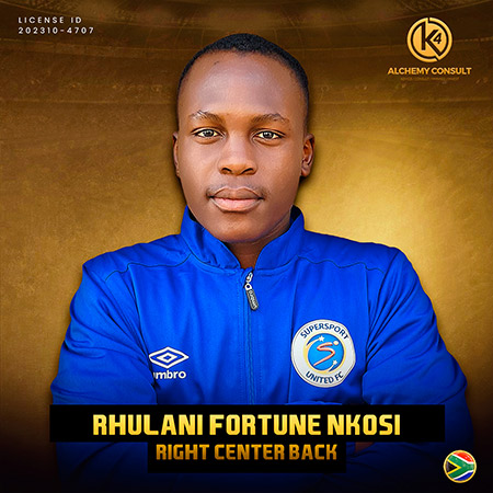 Rhulani Fortune Nkosi- Right Center Back
