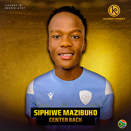 Simphiwe Mazibuko- Center Back, Simphiwe Mazibuko, Center Back, K4 Alchemy Consult